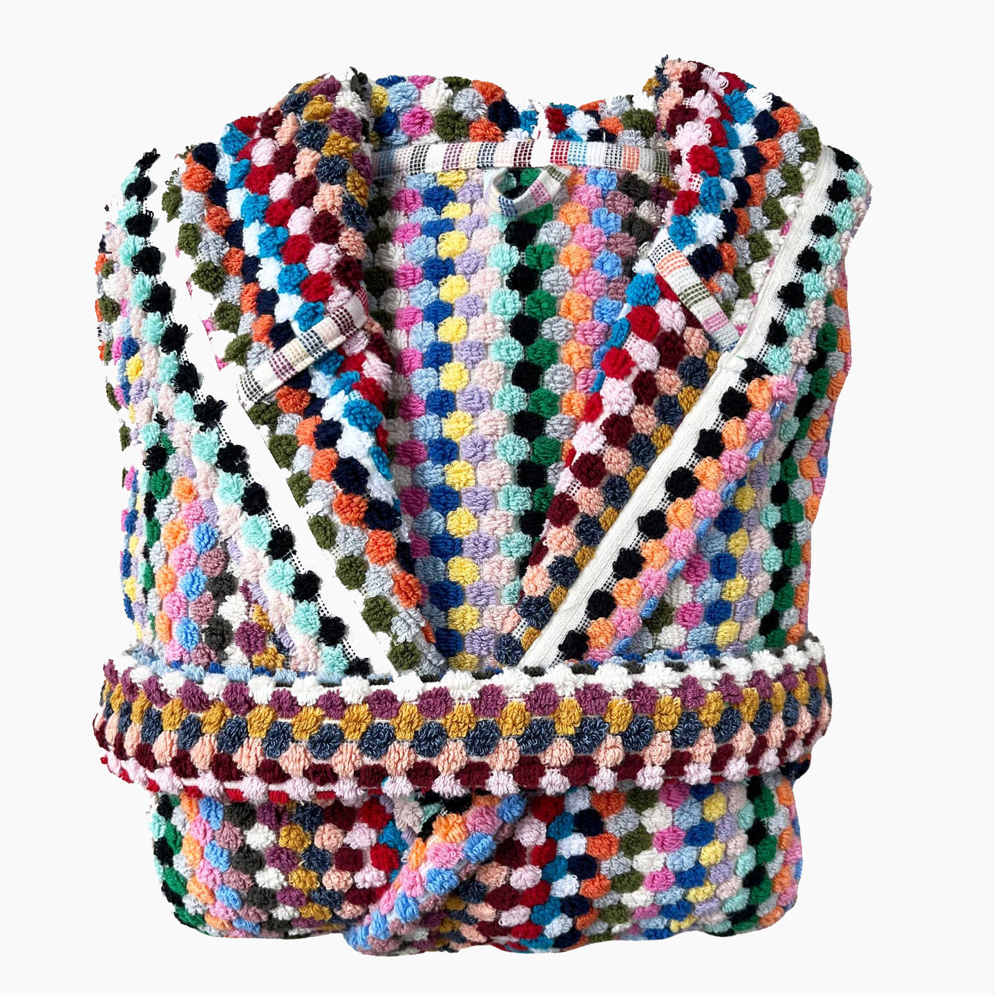 Pom Pom Bathrobe Handloom Turkish Cotton Resort Heavy Luxury