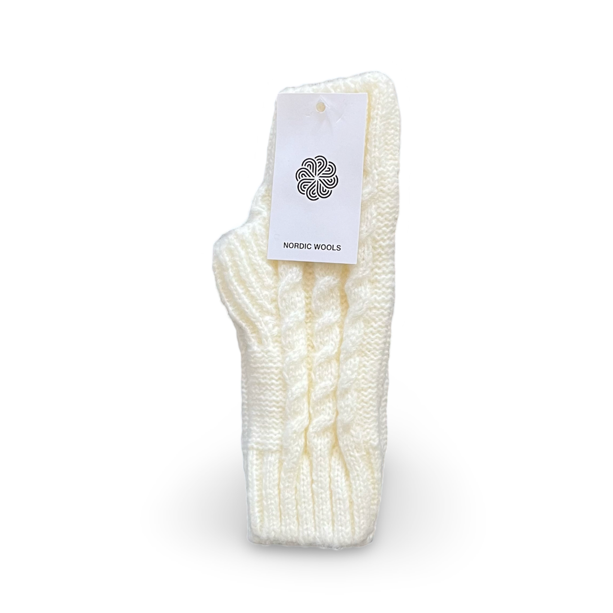 Nordic Wools Lyra Over-the-Knee Socks & Hand Warmers Set / Creme