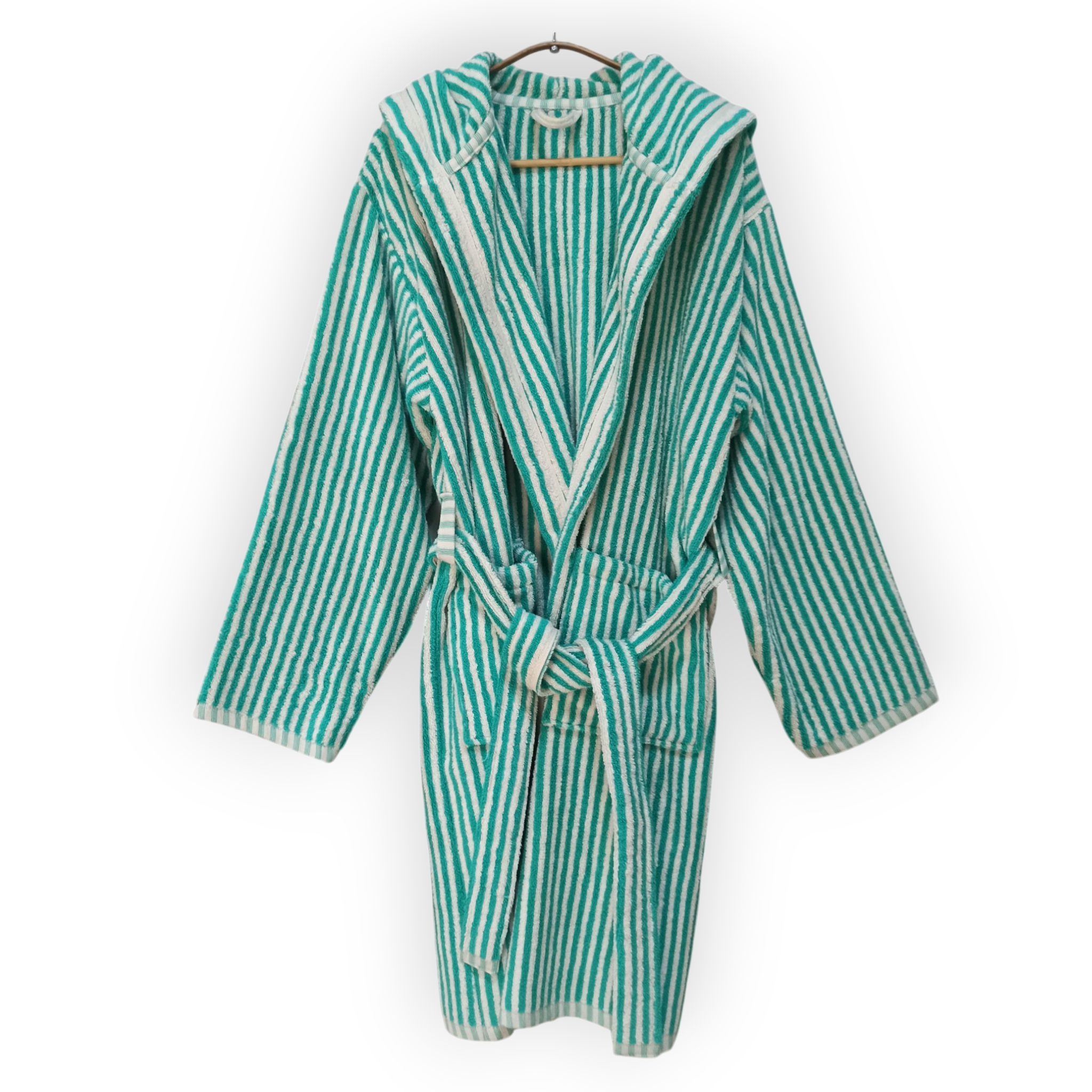 Stripe Bathrobe Handloom Turkish Cotton Resort Heavy Luxury